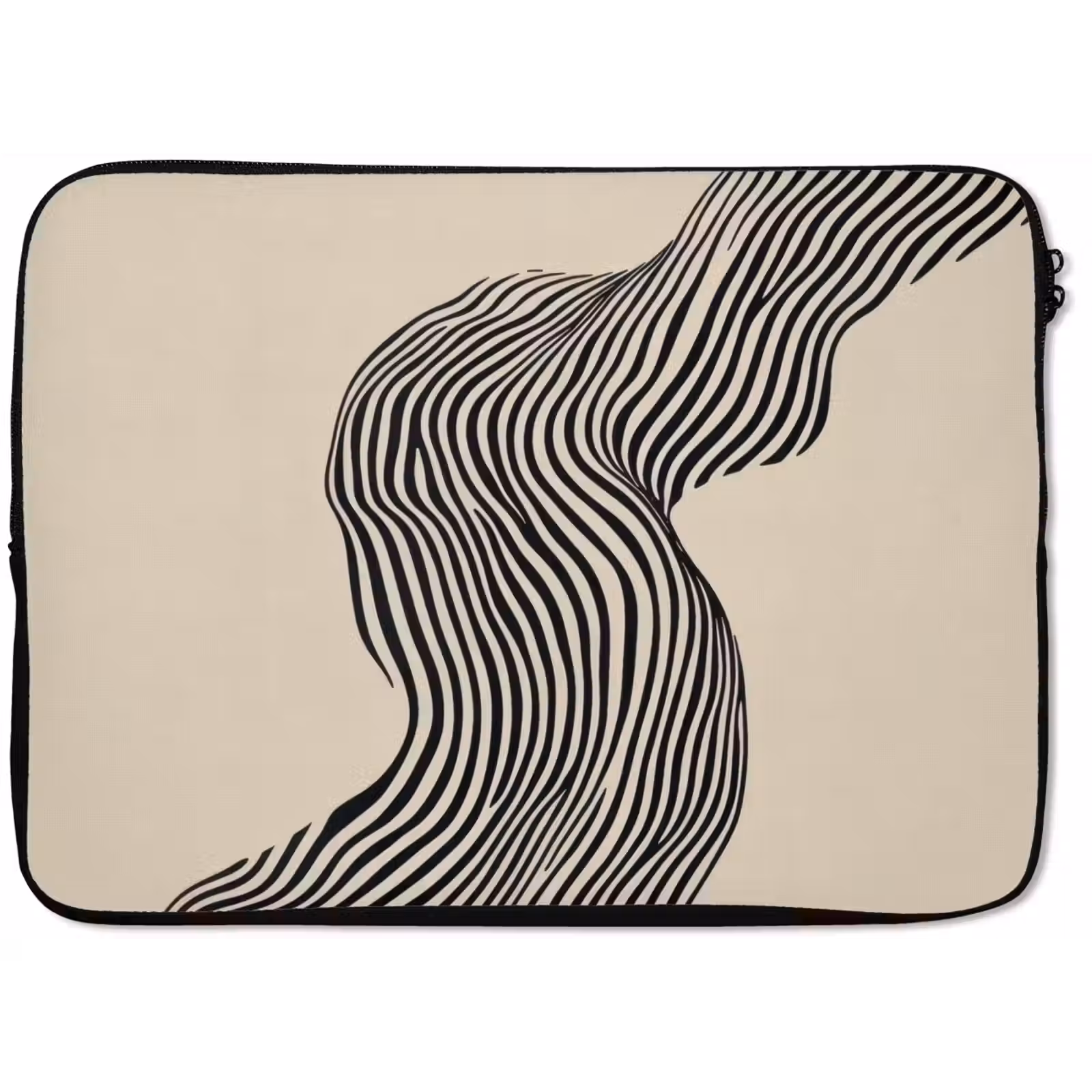Laptophoes - Golvend - Lijnen - Abstract - Silhouet — 1