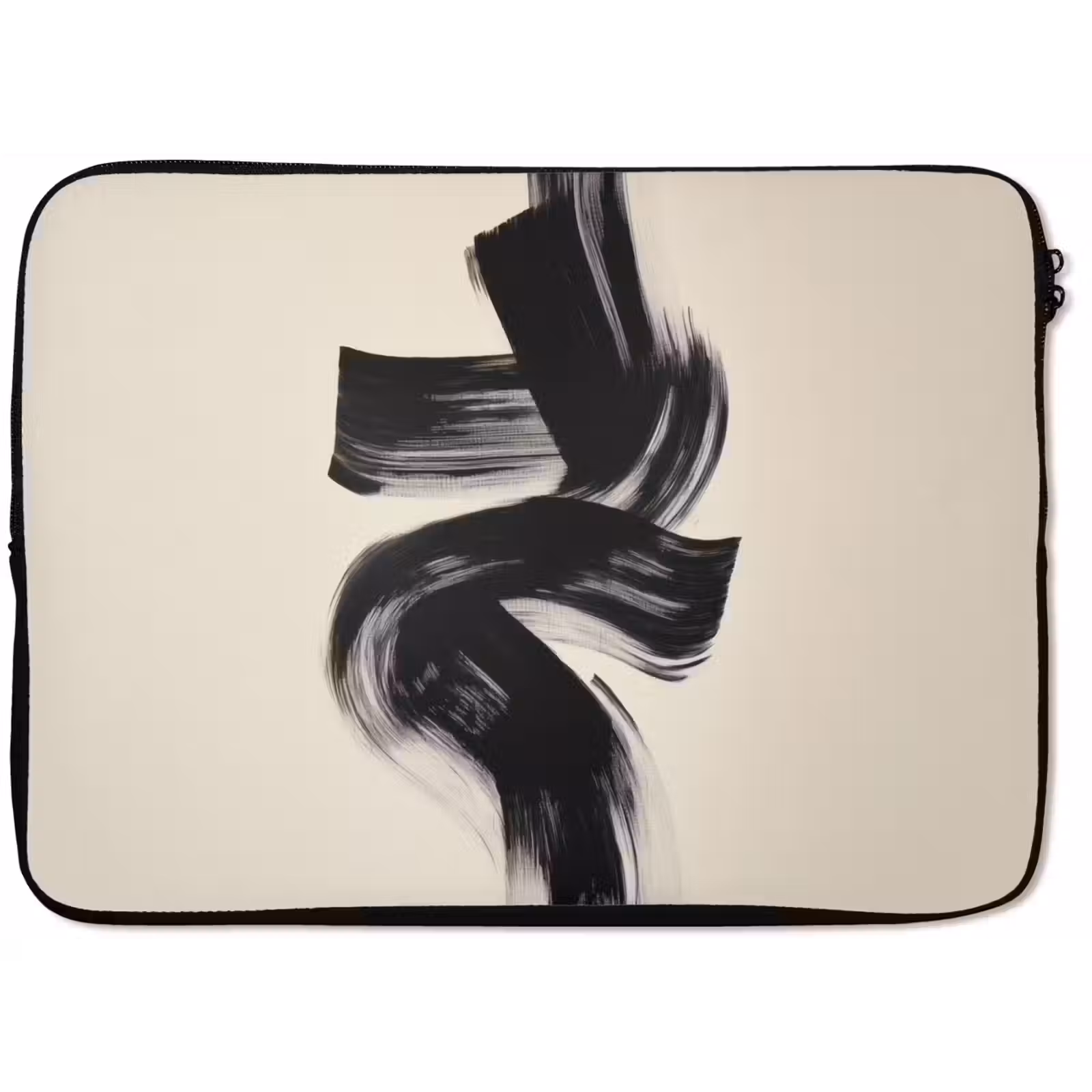 Laptophoes - Strepen - Zwart - Abstract — 1