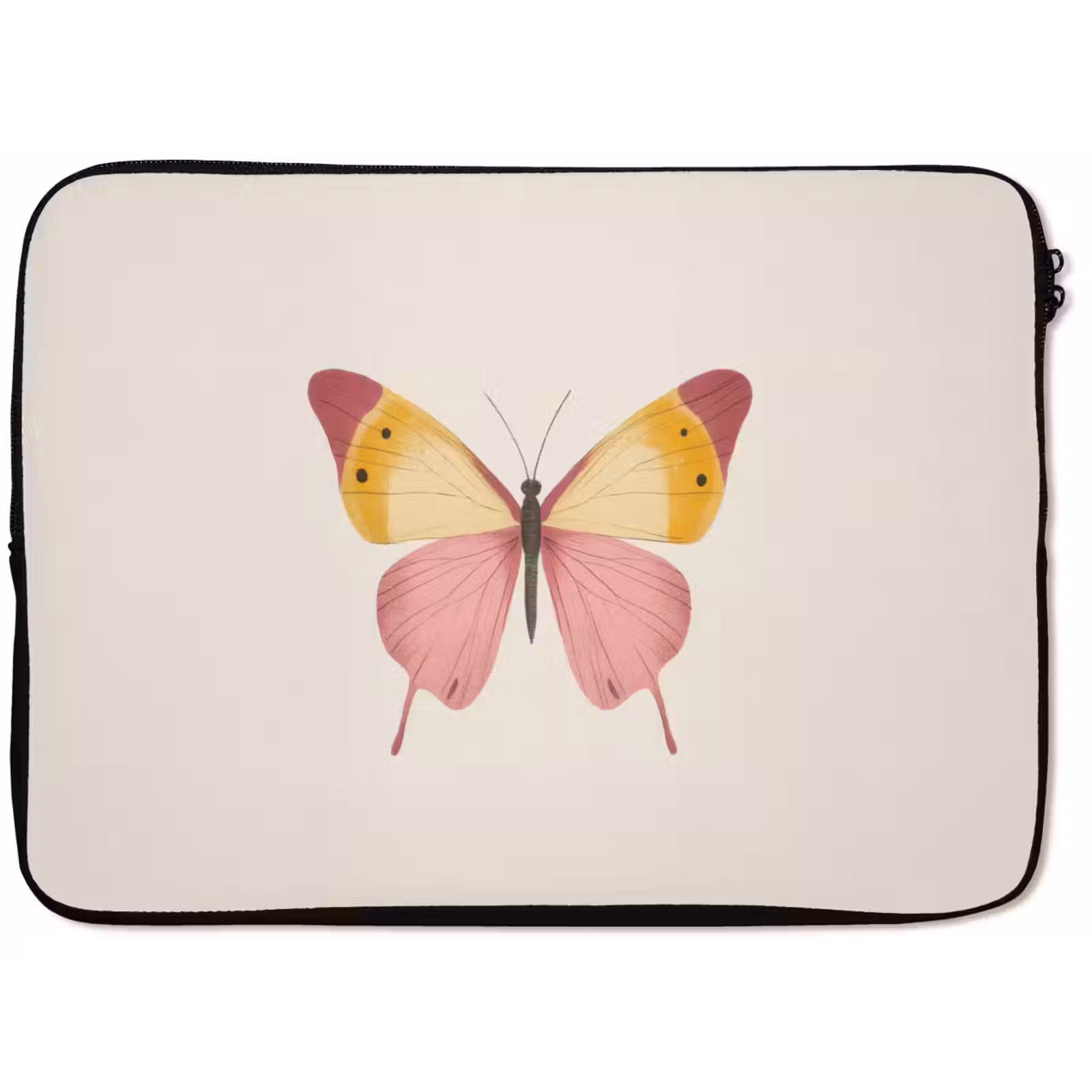 Laptophoes - Vlinder - Illustratie - Roze — 1
