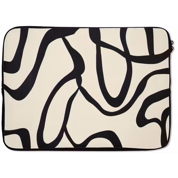 Laptophoes - Abstract - Lijnen - Modern - Beige — 1