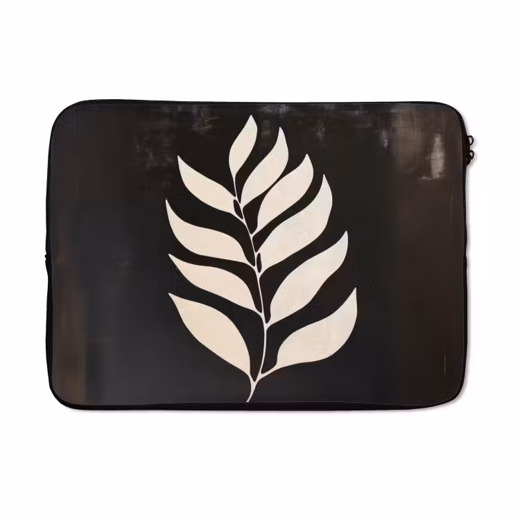 Laptophoes - Blad - Wit - Minimalistisch — 5