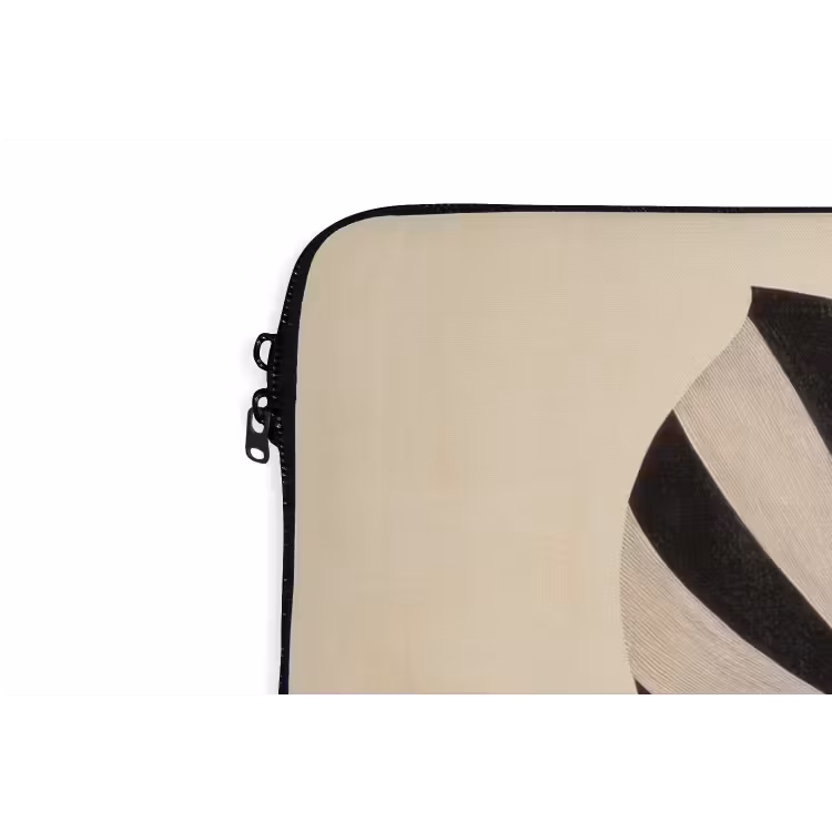 Laptophoes - Bladeren - Gestreept - Stengel - Beige — 6