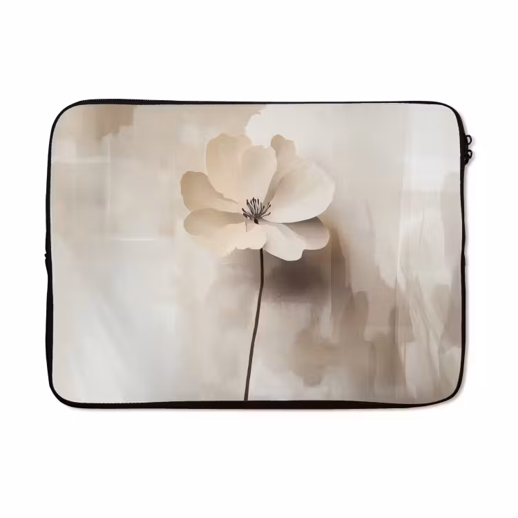 Laptophoes - Bloem - Beige - Verf - Schaduw — 5