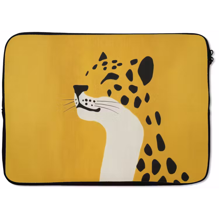 Laptophoes - Cheetah - Illustratie - Geel — 1