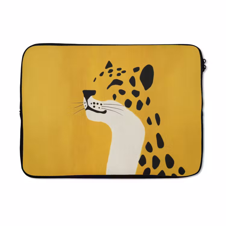 Laptophoes - Cheetah - Illustratie - Geel — 5