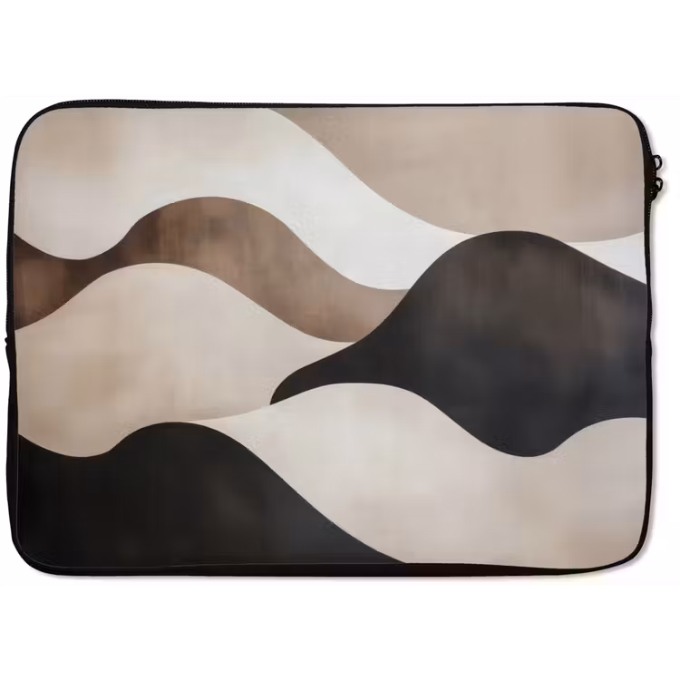 Laptophoes - Golven - Abstract - Beige — 1