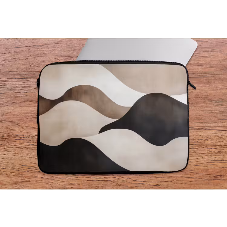 Laptophoes - Golven - Abstract - Beige — 2