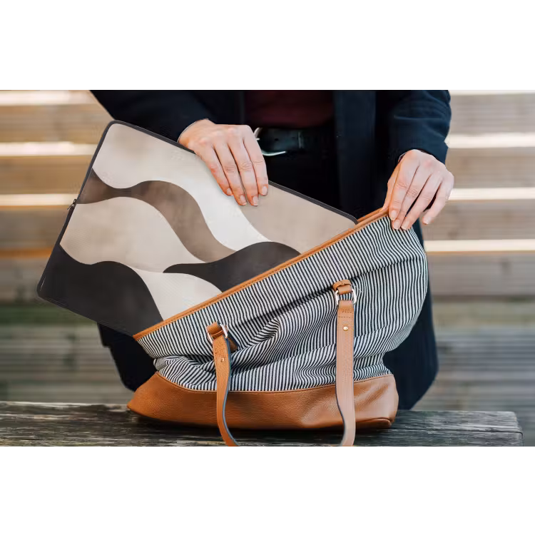 Laptophoes - Golven - Abstract - Beige — 4