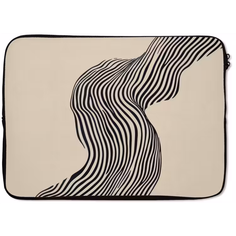 Laptophoes - Golvend - Lijnen - Abstract - Silhouet — 1