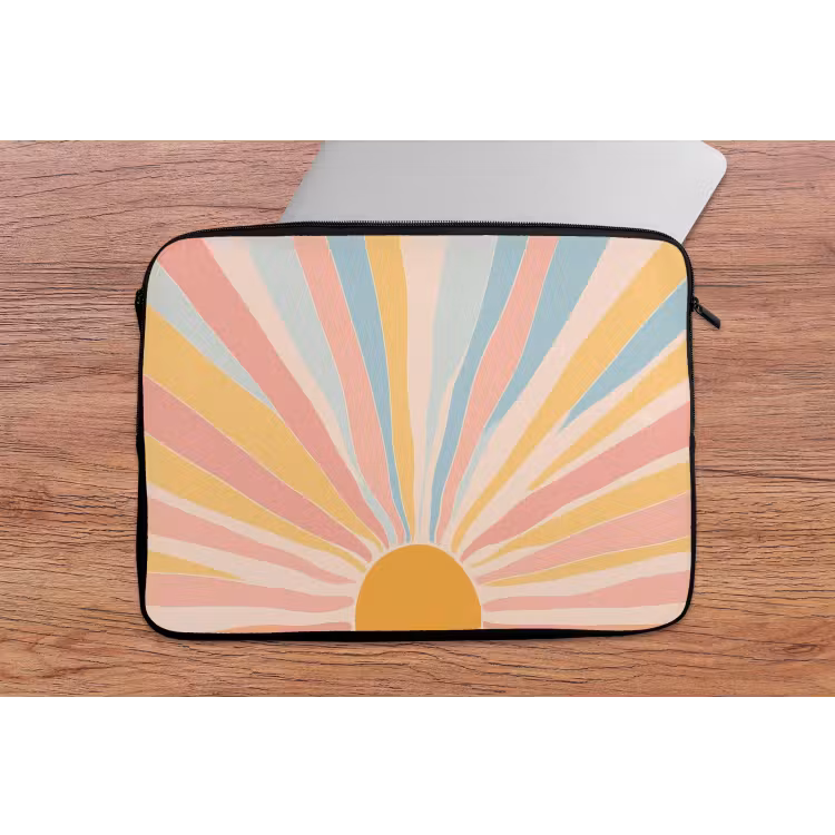 Laptophoes - Illustratie - Zon - Pastelkleuren — 2