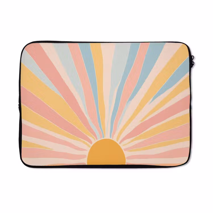 Laptophoes - Illustratie - Zon - Pastelkleuren — 5
