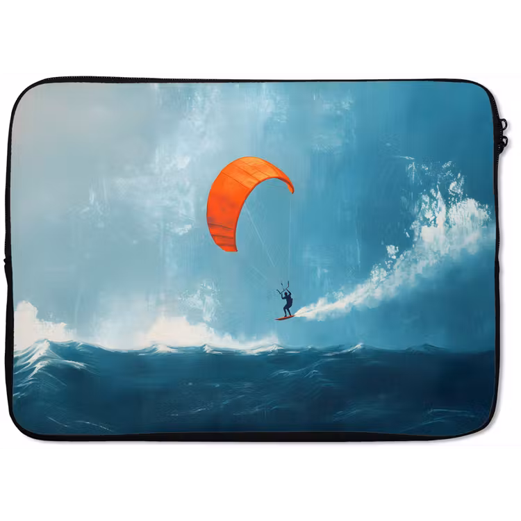 Laptophoes - Kitesurfer - Oranje - Zee - Lucht — 1