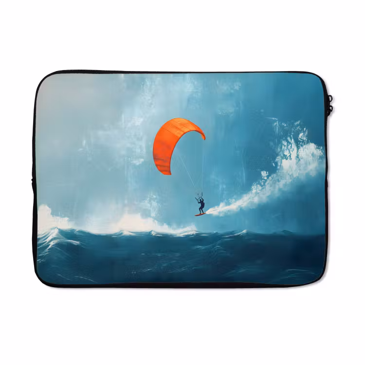 Laptophoes - Kitesurfer - Oranje - Zee - Lucht — 5