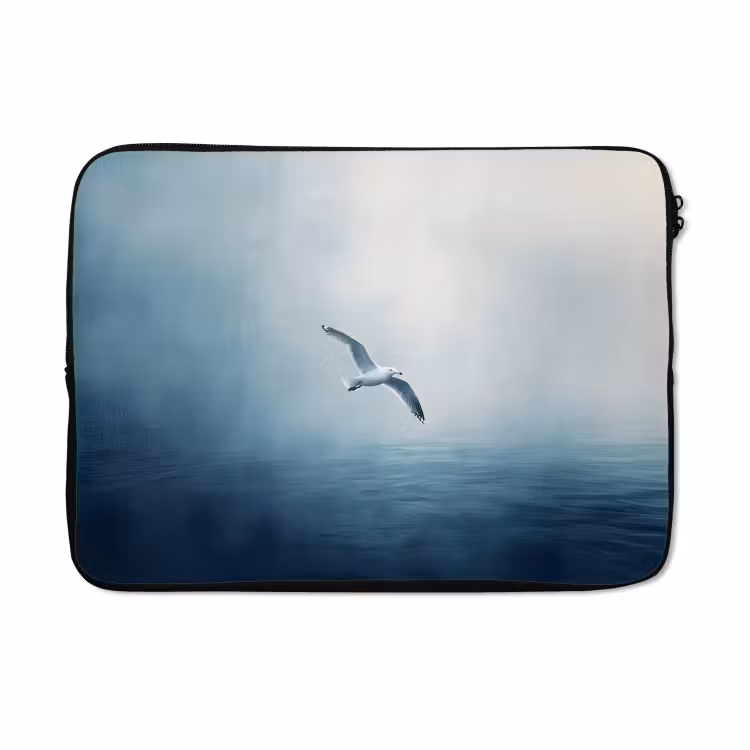Laptophoes - Meeuw - Wit - Zee - Mistig — 5