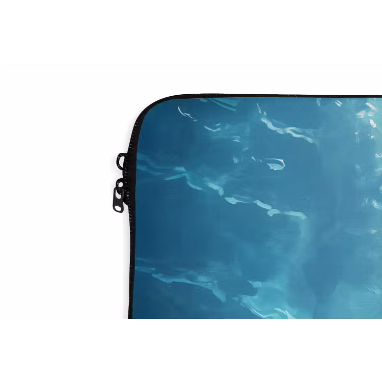 Laptophoes - Schildpad - Zee - Blauw - Schittering — 6