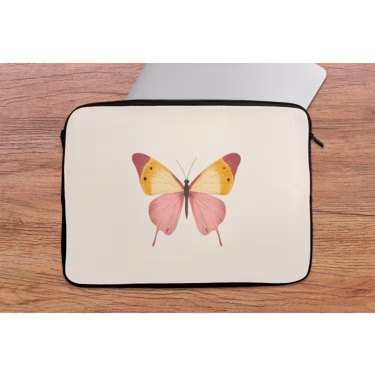 Laptophoes - Vlinder - Illustratie - Roze — 2
