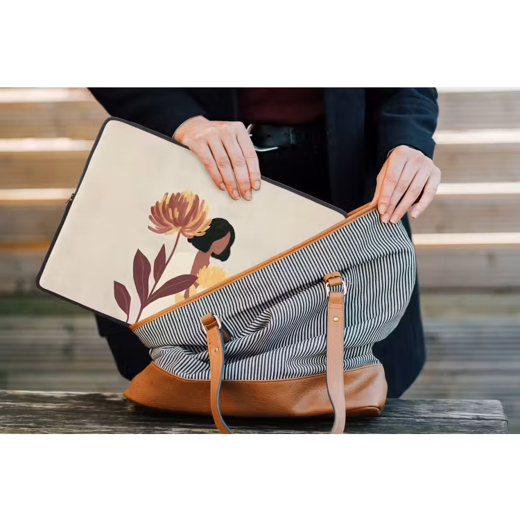Laptophoes - Vrouw - Minimalistisch - Bloem — 4