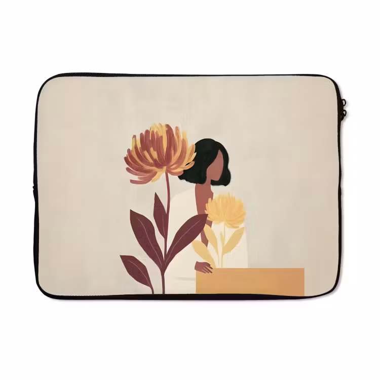 Laptophoes - Vrouw - Minimalistisch - Bloem — 5