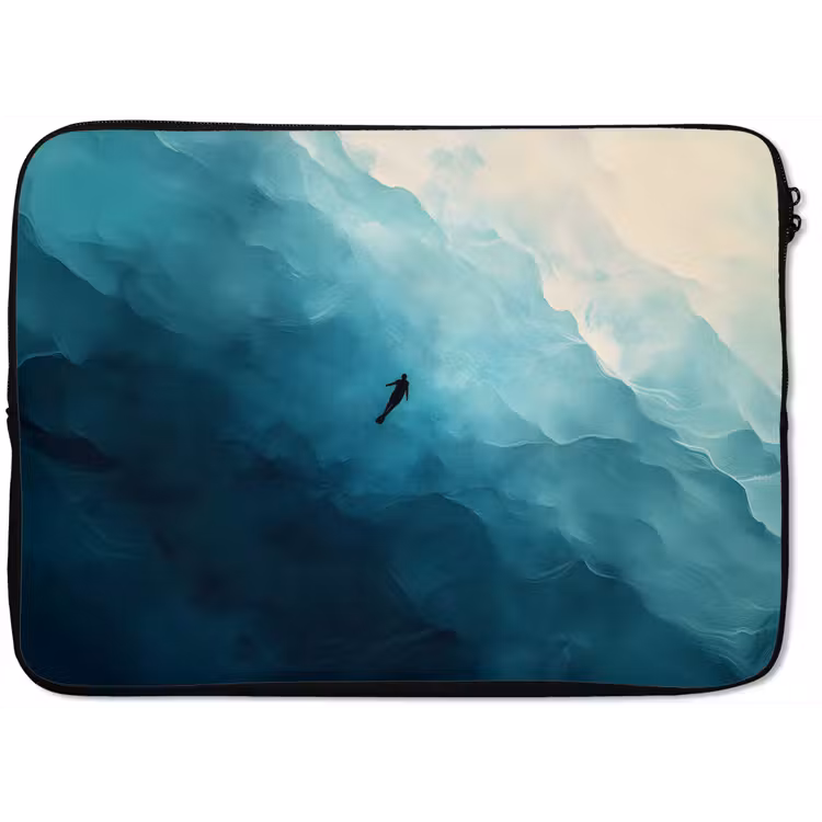 Laptophoes - Zee - Silhouet - Abstract - Blauw — 1