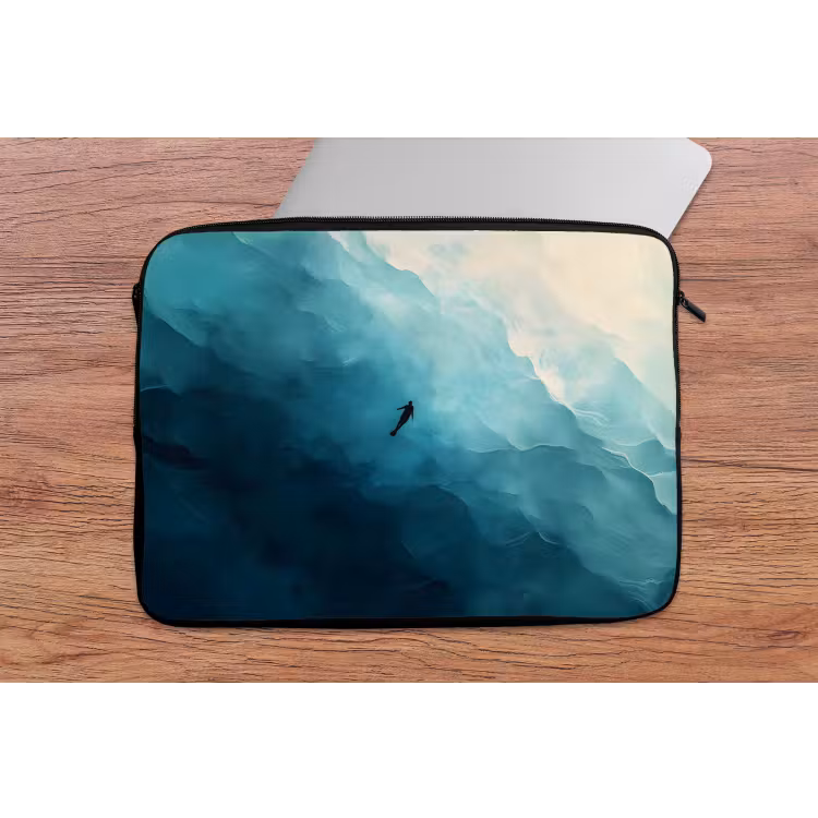 Laptophoes - Zee - Silhouet - Abstract - Blauw — 2