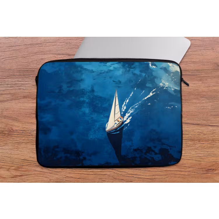 Laptophoes - Zeilboot - Water - Abstract - Schaduw — 2