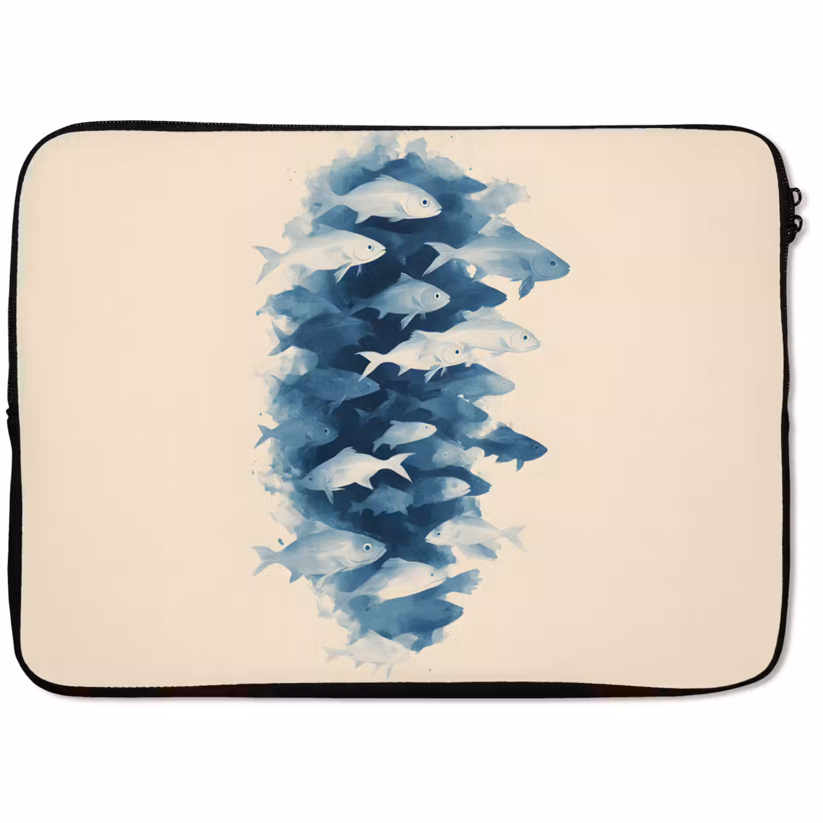 Laptophoes - Vissen - Minimalistisch - Blauw — 1