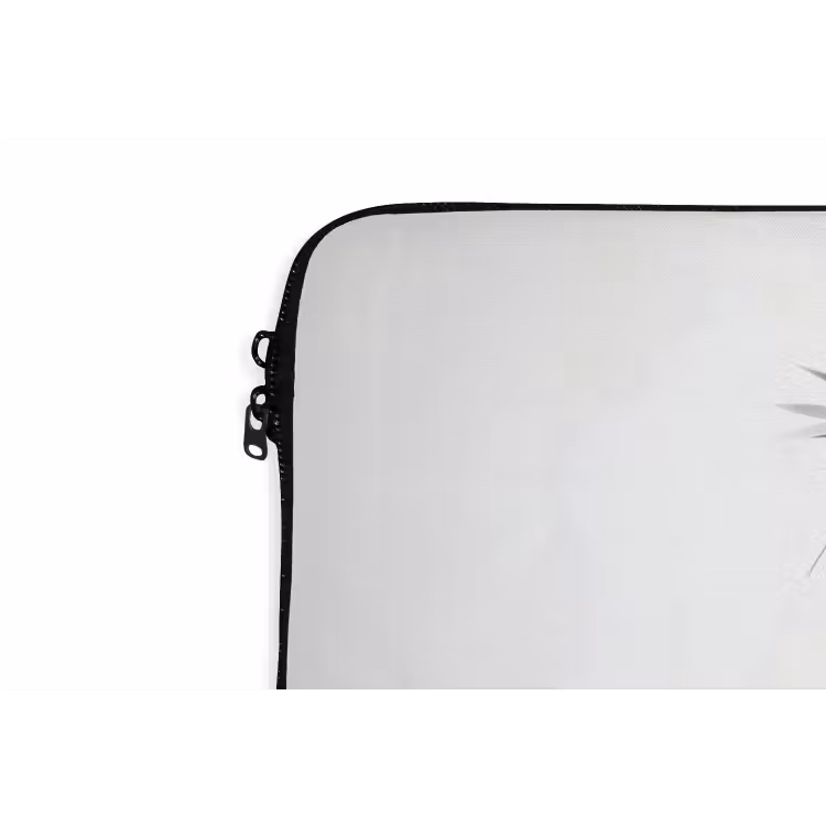 Laptophoes - Bamboestammen - Water - Minimalistisch - Wit — 6