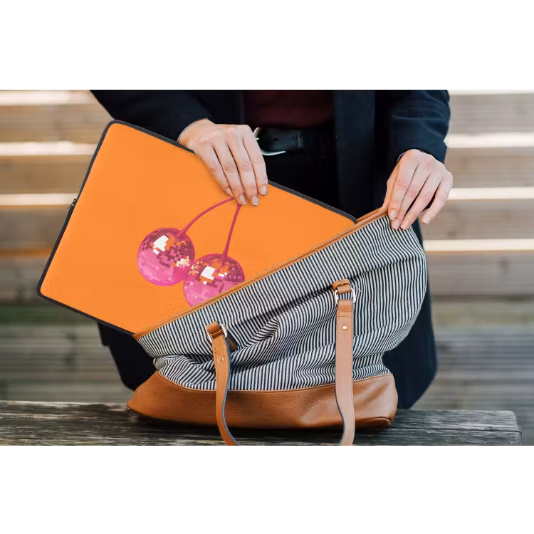 Laptophoes - Discoballen - Kers - Spiegels - Roze — 4