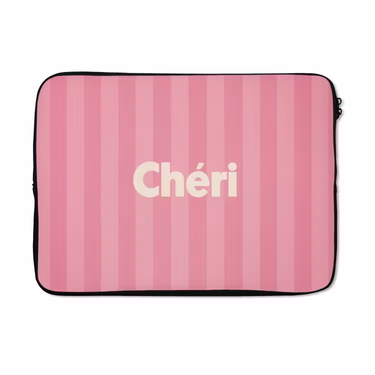 Laptophoes - Gestreept - Roze - Chéri — 5