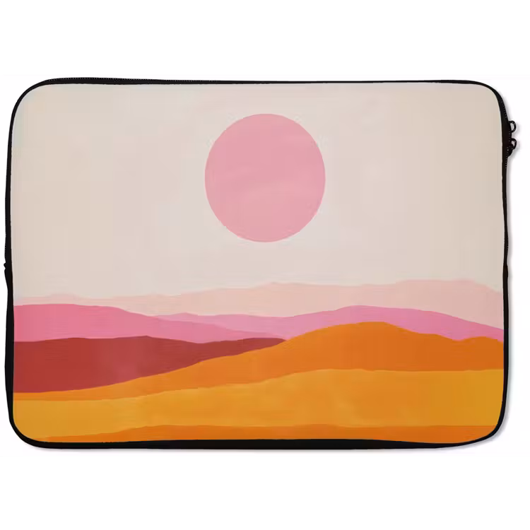 Laptophoes - Heuvels - Oranje - Zon - Abstract — 1