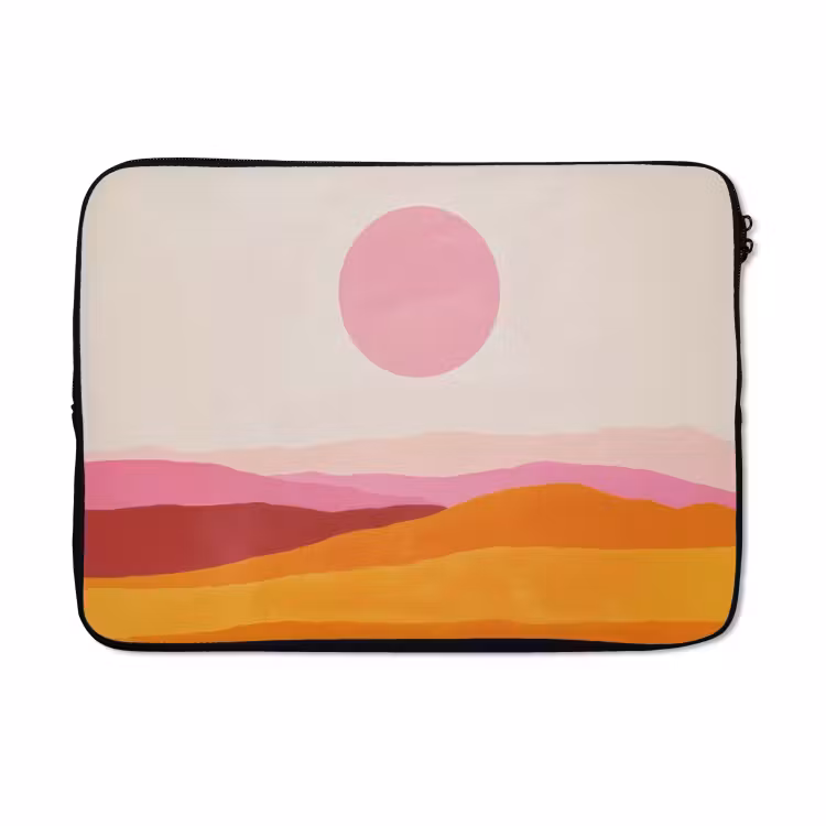 Laptophoes - Heuvels - Oranje - Zon - Abstract — 5
