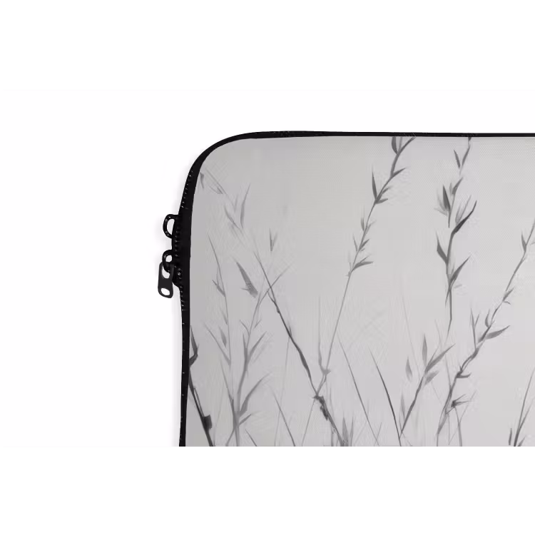 Laptophoes - Kraanvogels - Gras - Hartvorm - Zwart — 6