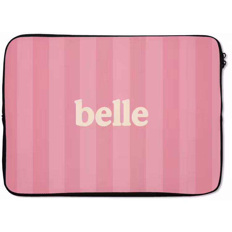 Laptophoes - Roze - Gestreept - Belle — 1