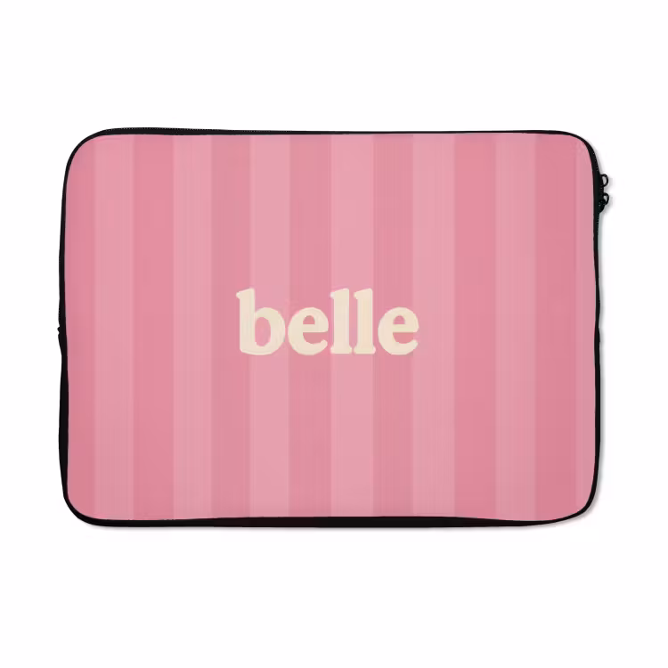Laptophoes - Roze - Gestreept - Belle — 5