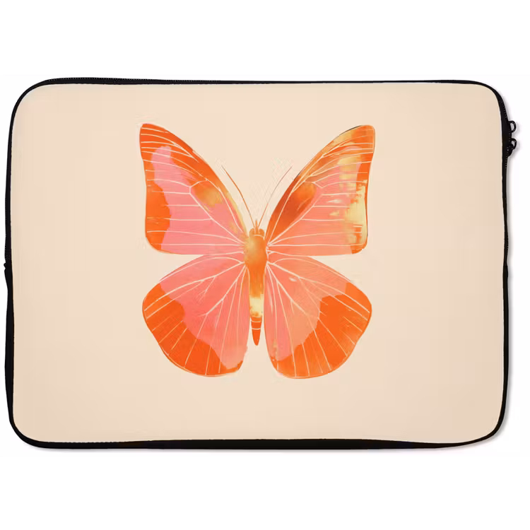 Laptophoes - Vlinder - Minimalistisch - Roze — 1