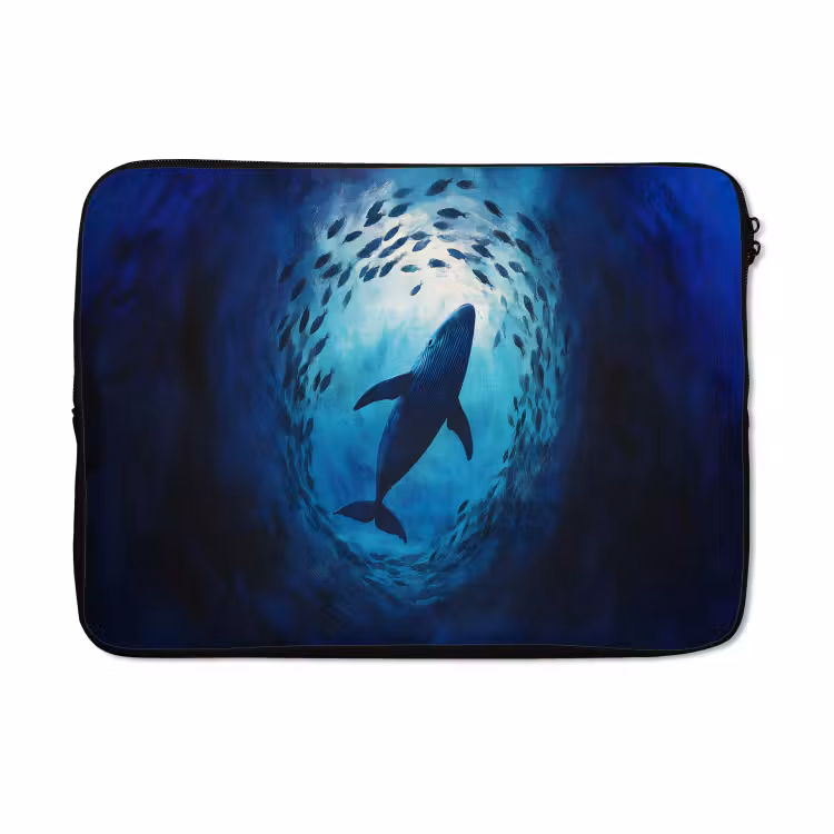 Laptophoes - Walvis - Vissen - Donkerblauw — 5