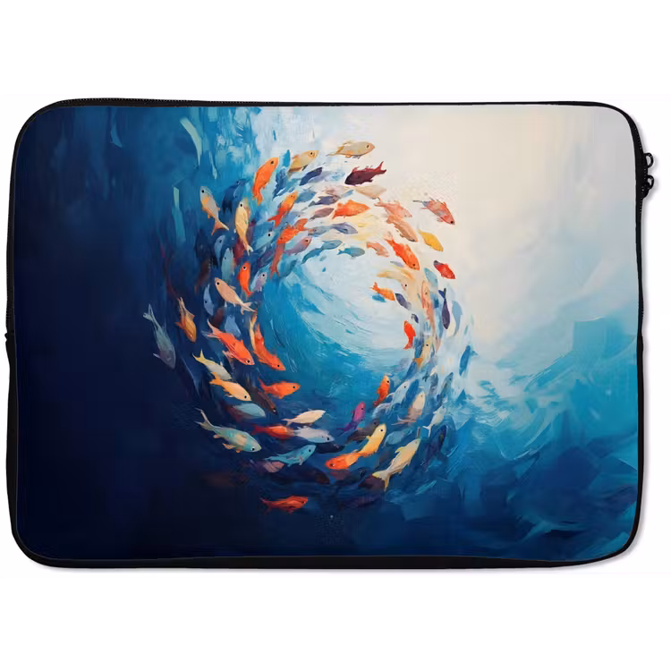 Laptophoes - Zee - Vissen - Kleurrijk - Dynamisch — 1