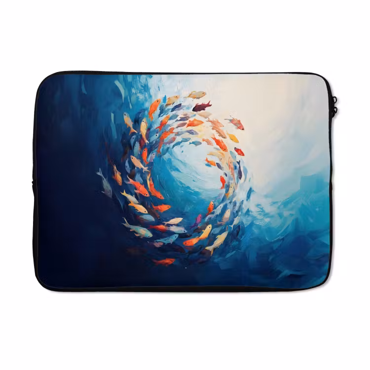 Laptophoes - Zee - Vissen - Kleurrijk - Dynamisch — 5