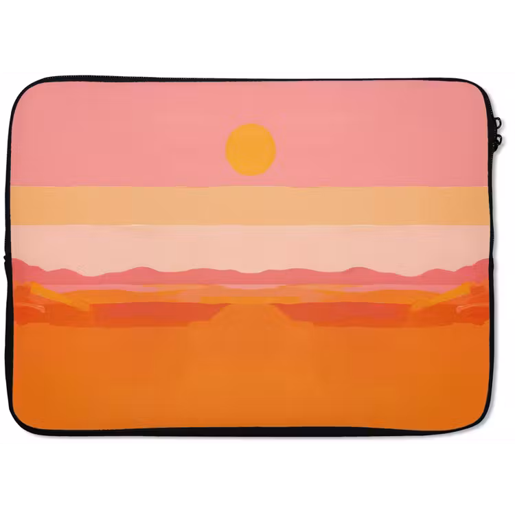 Laptophoes - Zon - Abstract - Landschap - Oranje — 1