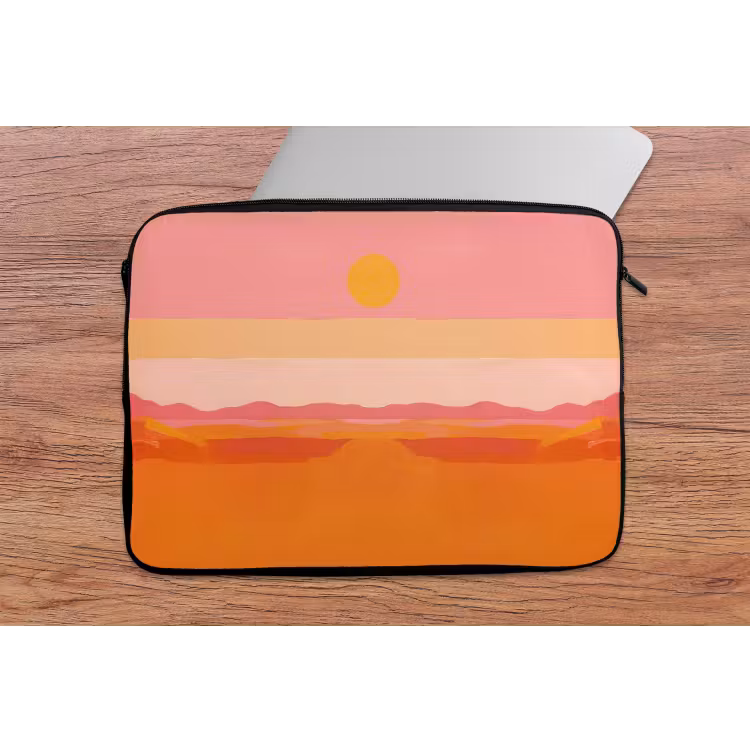 Laptophoes - Zon - Abstract - Landschap - Oranje — 2