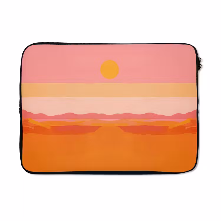 Laptophoes - Zon - Abstract - Landschap - Oranje — 5