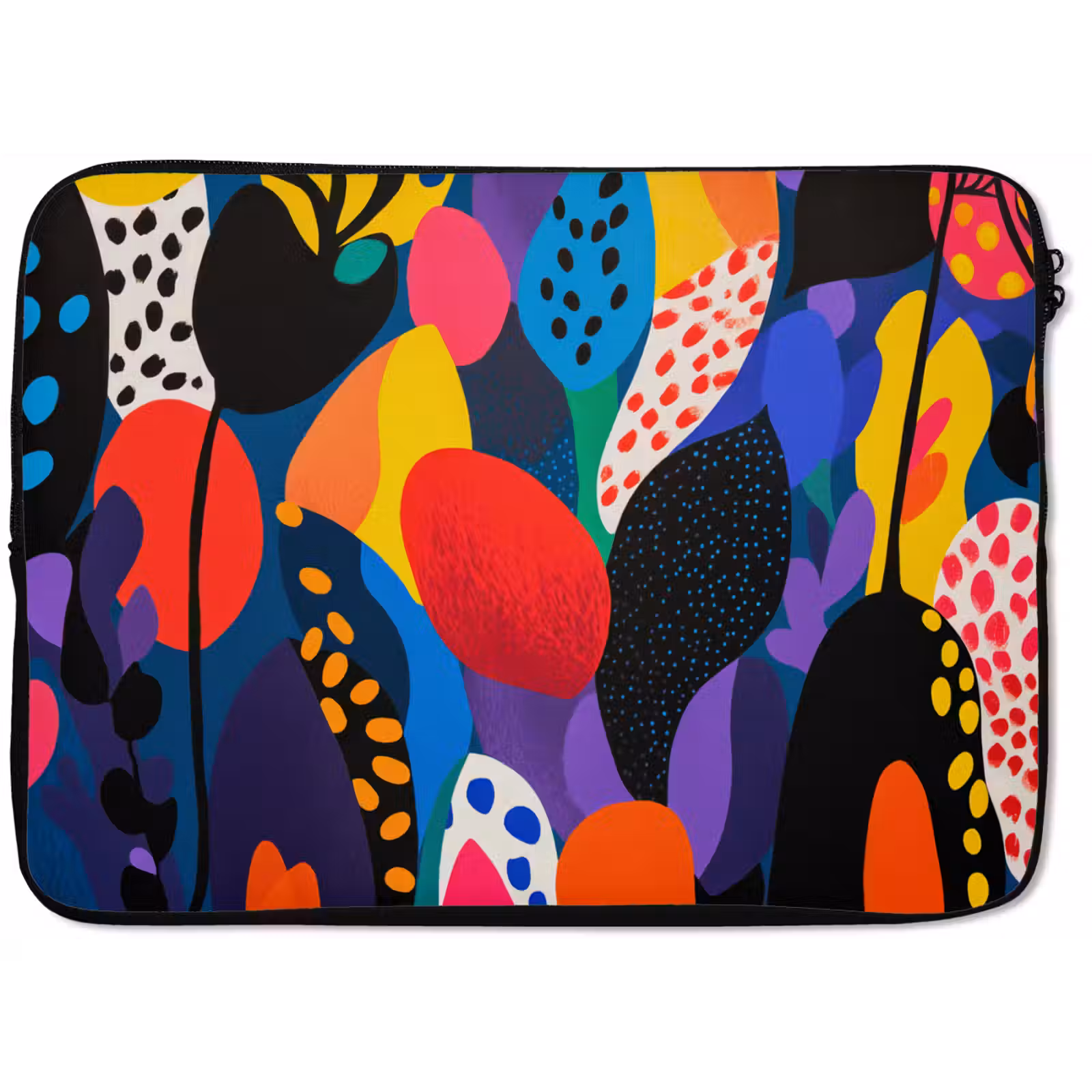 Laptophoes - Bloemen - Bladeren - Abstract - Rood — 1