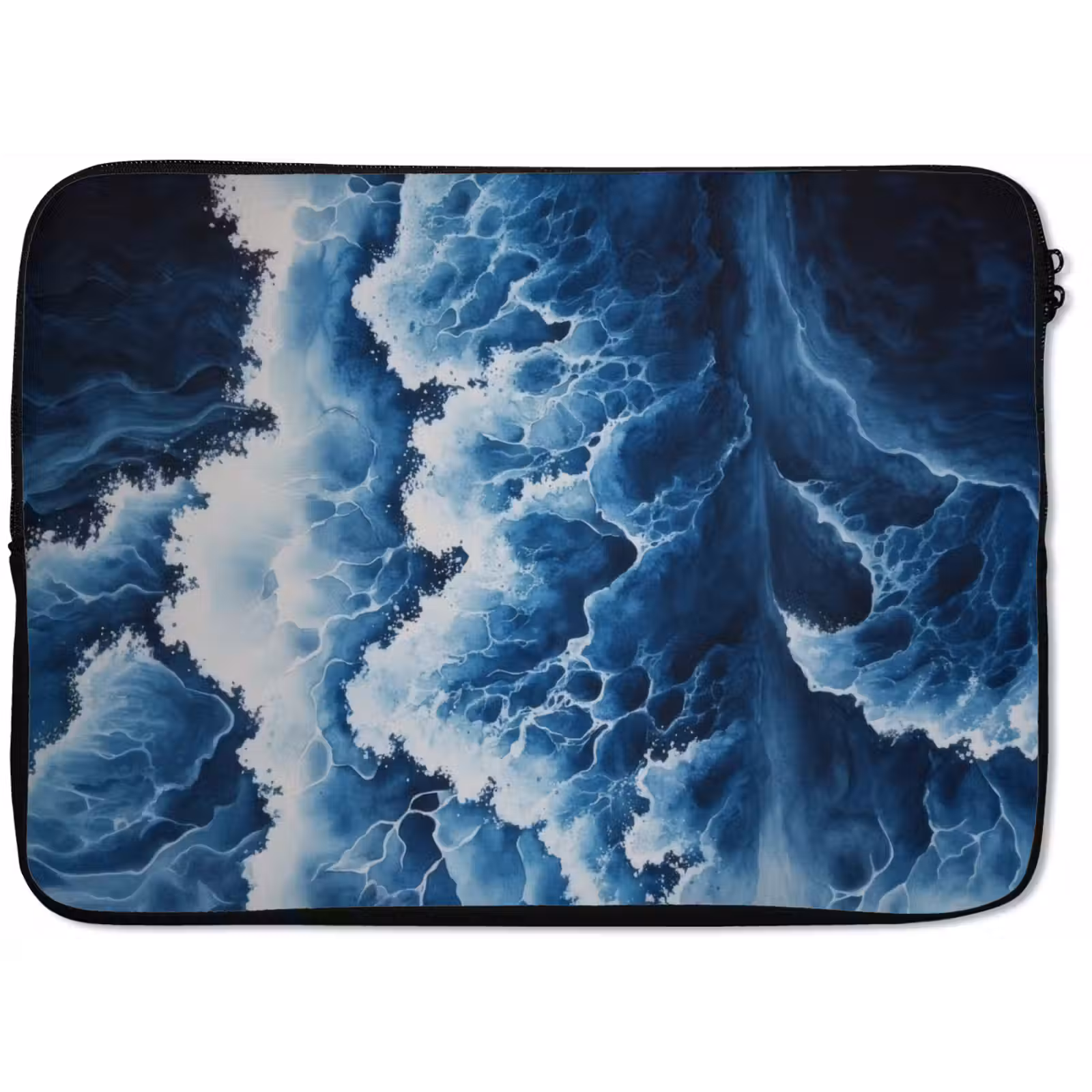 Laptophoes - Golven - Blauw - Schuim — 1