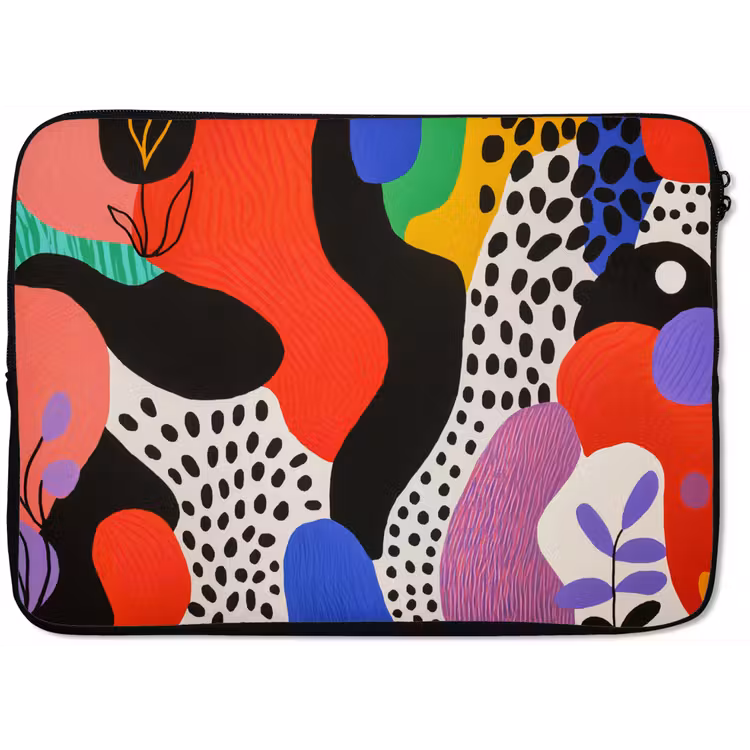 Laptophoes - Abstract - Vormen - Kleuren - Stippen — 1