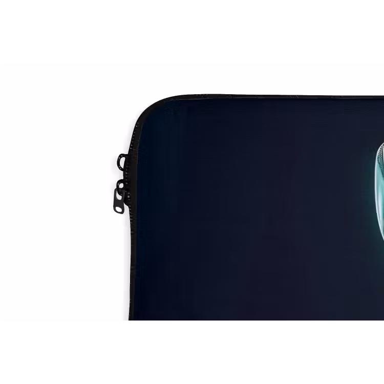 Laptophoes - Bladeren - Bloem - Glazen - Donkerblauw — 6