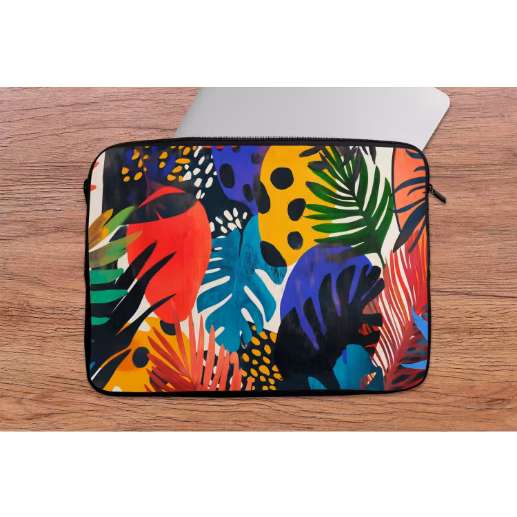 Laptophoes - Bladeren - Vormen - Abstract - Kleurrijk — 2