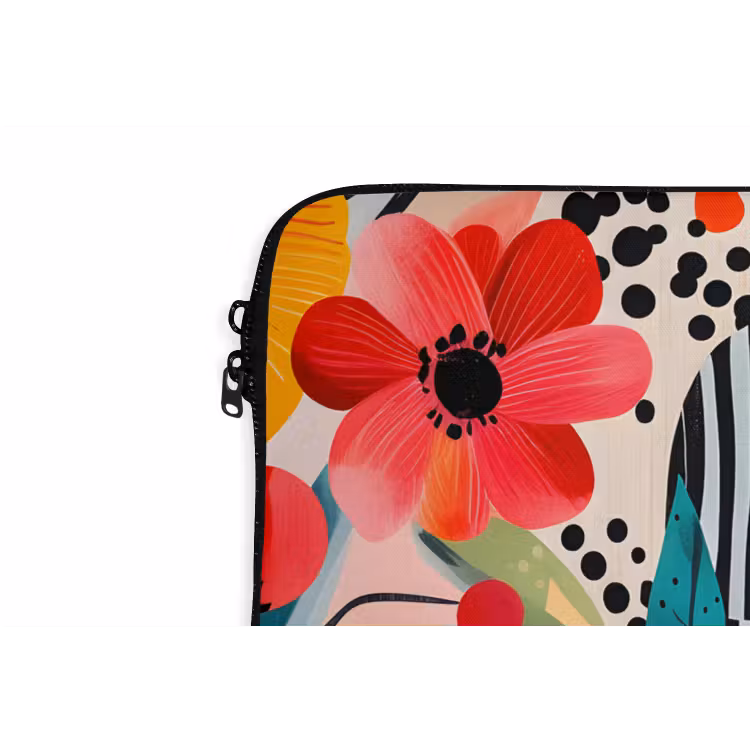 Laptophoes - Bloemen - Bladeren - Abstract - Kleurrijk — 6