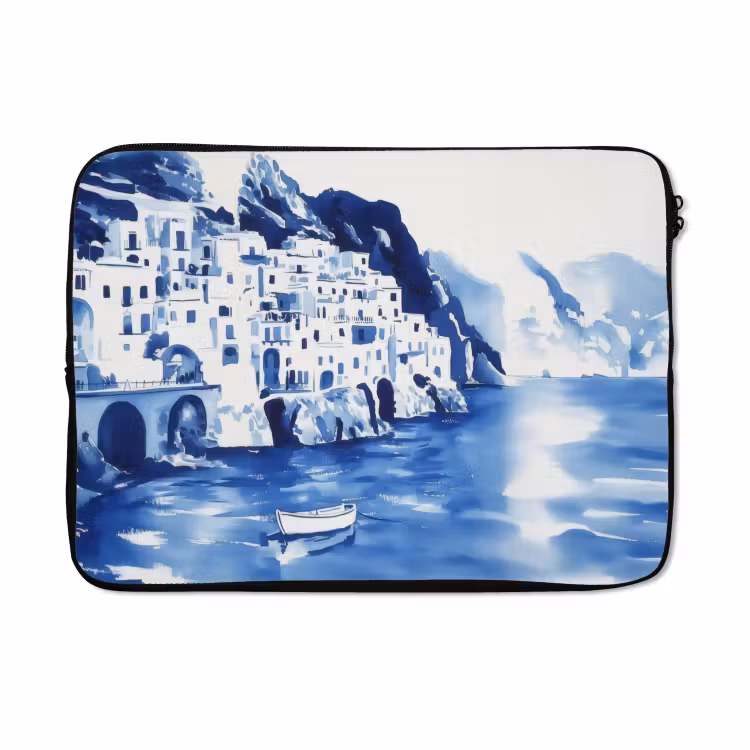 Laptophoes - Dorp - Rotswand - Roeiboot - Water — 5