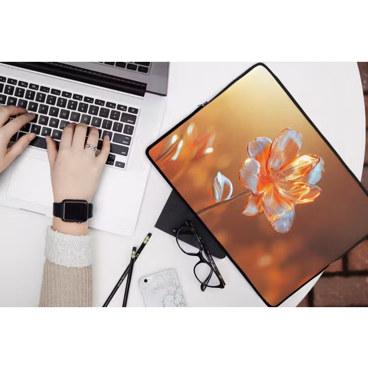Laptophoes - Glazen - Bloem - Zonlicht — 3