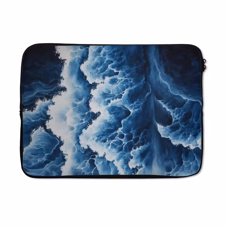 Laptophoes - Golven - Blauw - Schuim — 5